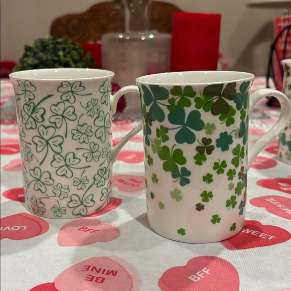 4 Stechcol Gracie Bone China Shamrock Mugs - Picture 5 of 7
